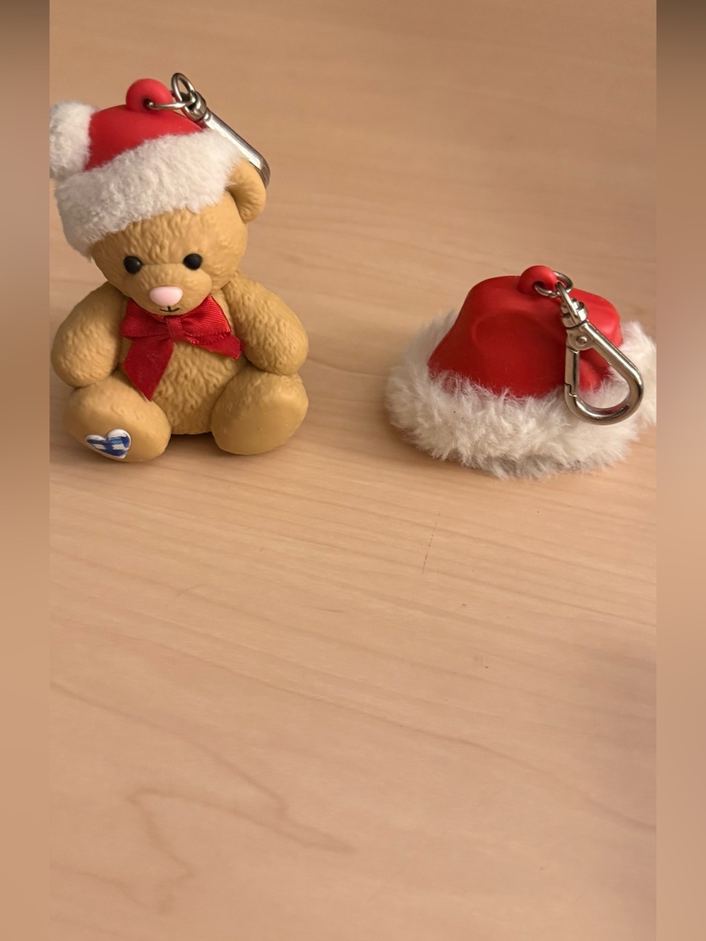 Teddy Bear and Red Santa Hat sanitizer holder